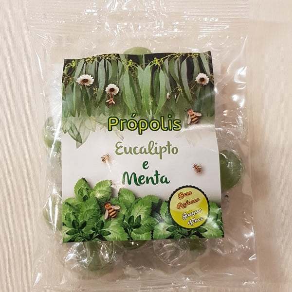 Bonbons Propolis, Eukalyptus und Minze / Apicortes / Rebuçados de própolis, eucalipto e menta, 75g