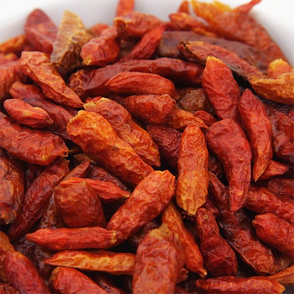 Chilis getrocknet, ganz, kleine Sortierung / Malaguetas pequenas secas, inteiras, 50g