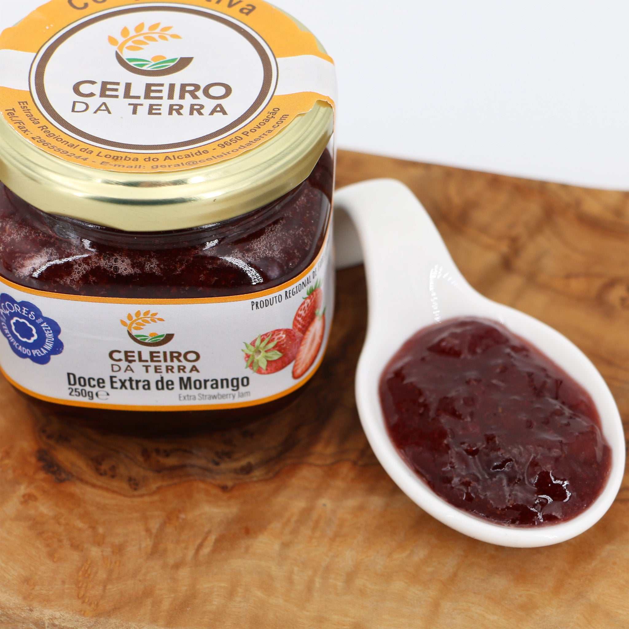 Erdbeer Fruchtaufstrich Azoren / Celeiro da Terra / Doce extra de morango, 250g