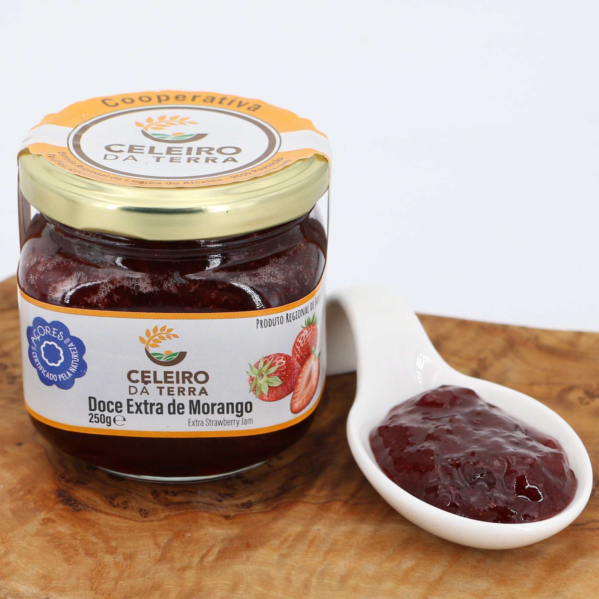 Erdbeer Fruchtaufstrich Azoren / Celeiro da Terra / Doce extra de morango, 250g - Image 3