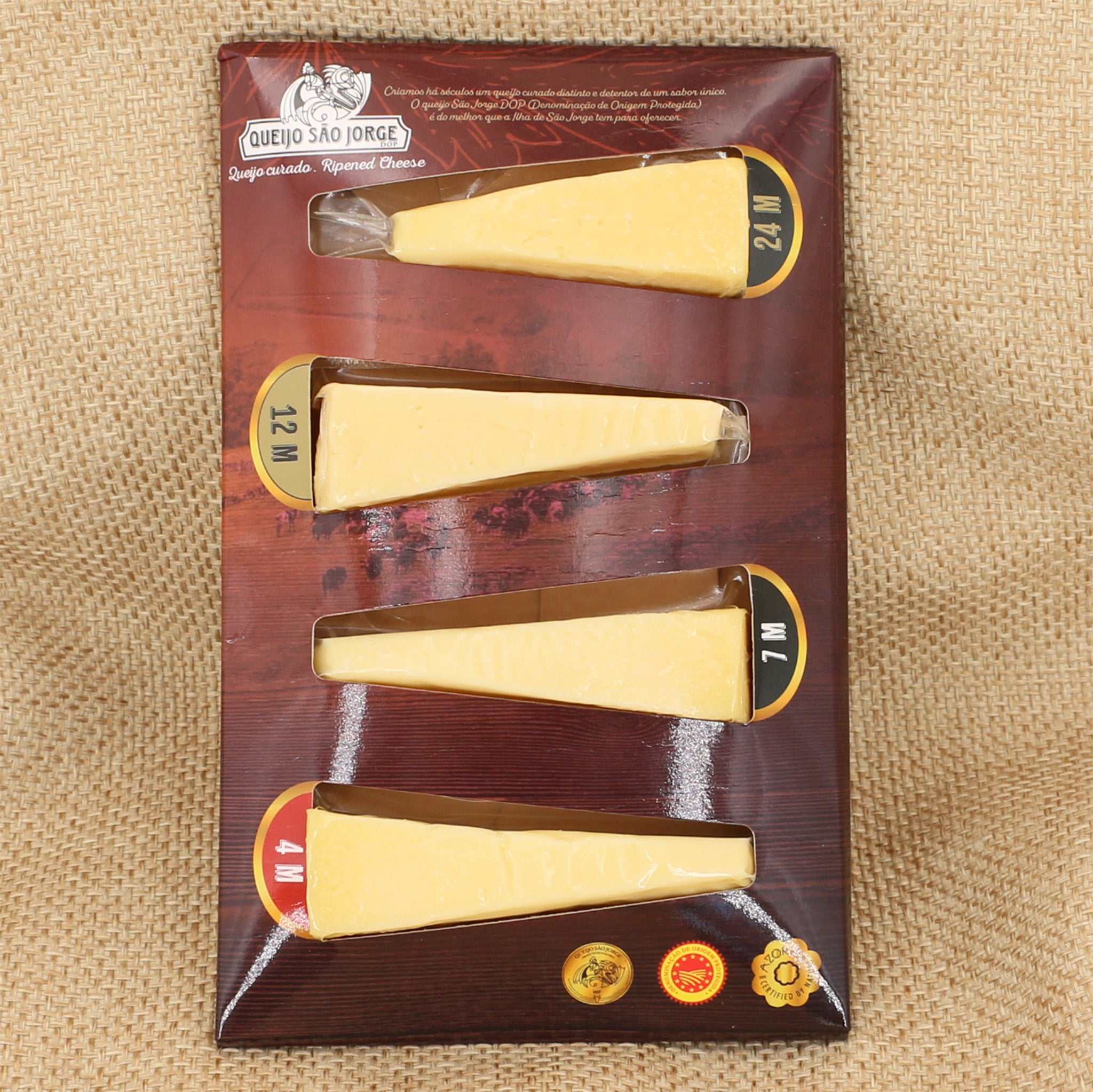 Käseplatte Azoren 4 Reifestufen / Tábua de curas queijos São Jorge, 240g