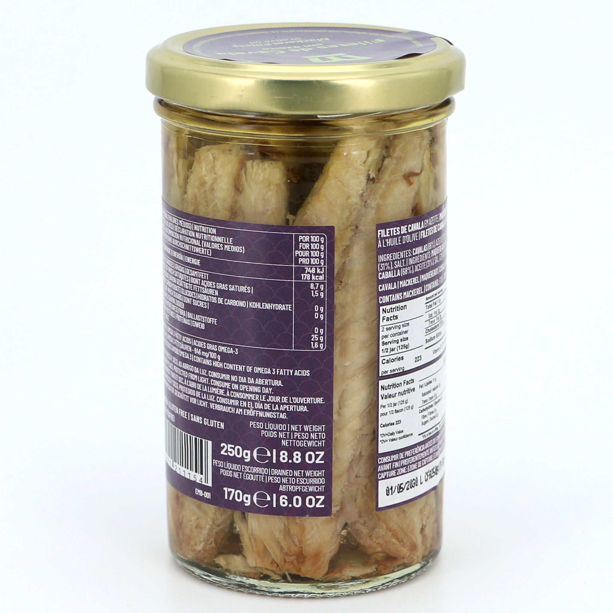 Makrelenfilets in Olivenöl / Manná / Filets de cavala em azeite, 250g - Image 2