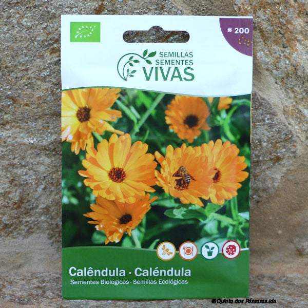 Ringelblume Saatgut / Sementes de calêndula, Bio, unidade