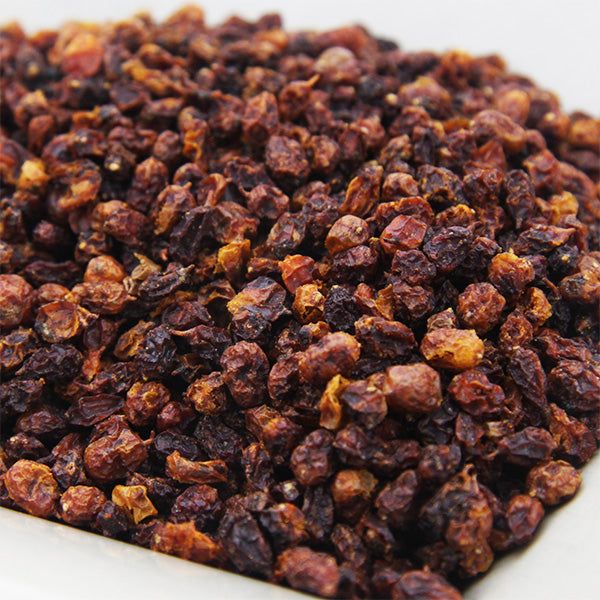 Sanddornbeeren ganz, getrocknet / Bagas de espinheiro marítimo inteiras secas
