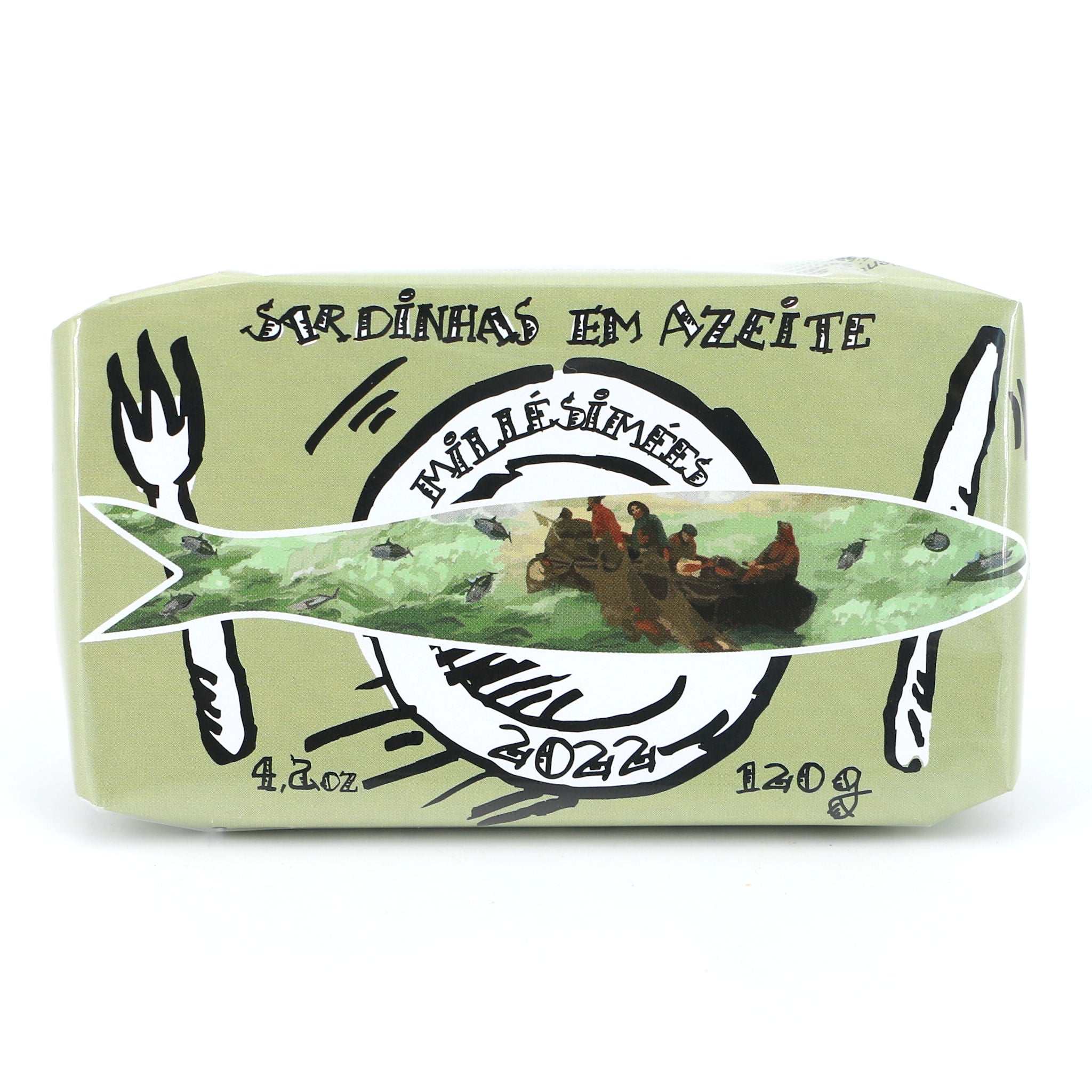 Sardine in Olivenöl, Millésimées Jahrgang 2022 / Cântara / Sardinha em azeite Millésimées 2022, 120g