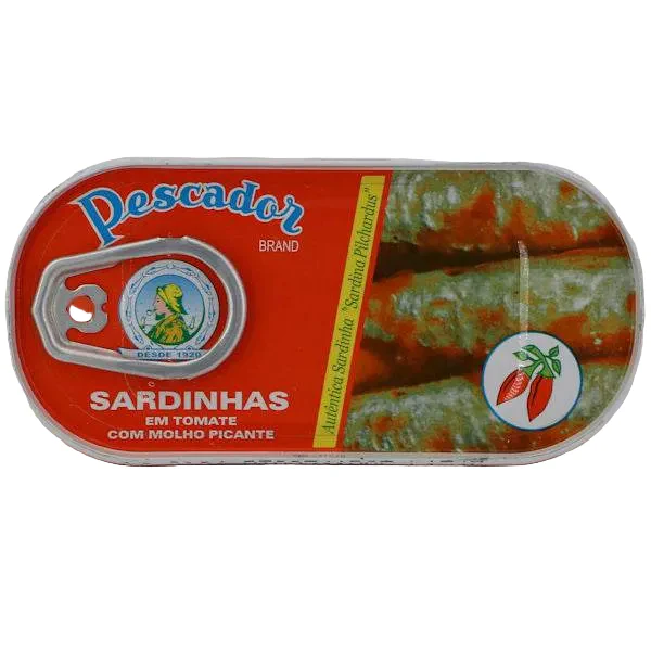 Sardine in Tomate pikant / Pescador / Sardinhas em tomate piri piri, 56g