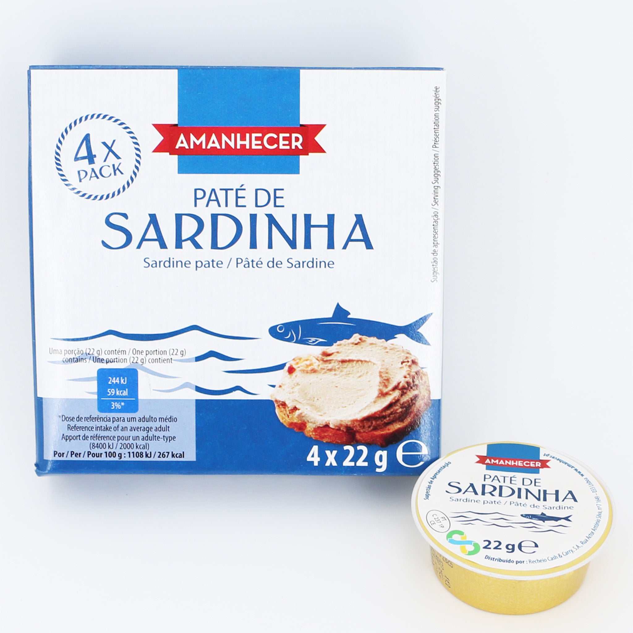 Sardinen Paté / Paté de sardinha amanhecer, 4x22g - Image 2