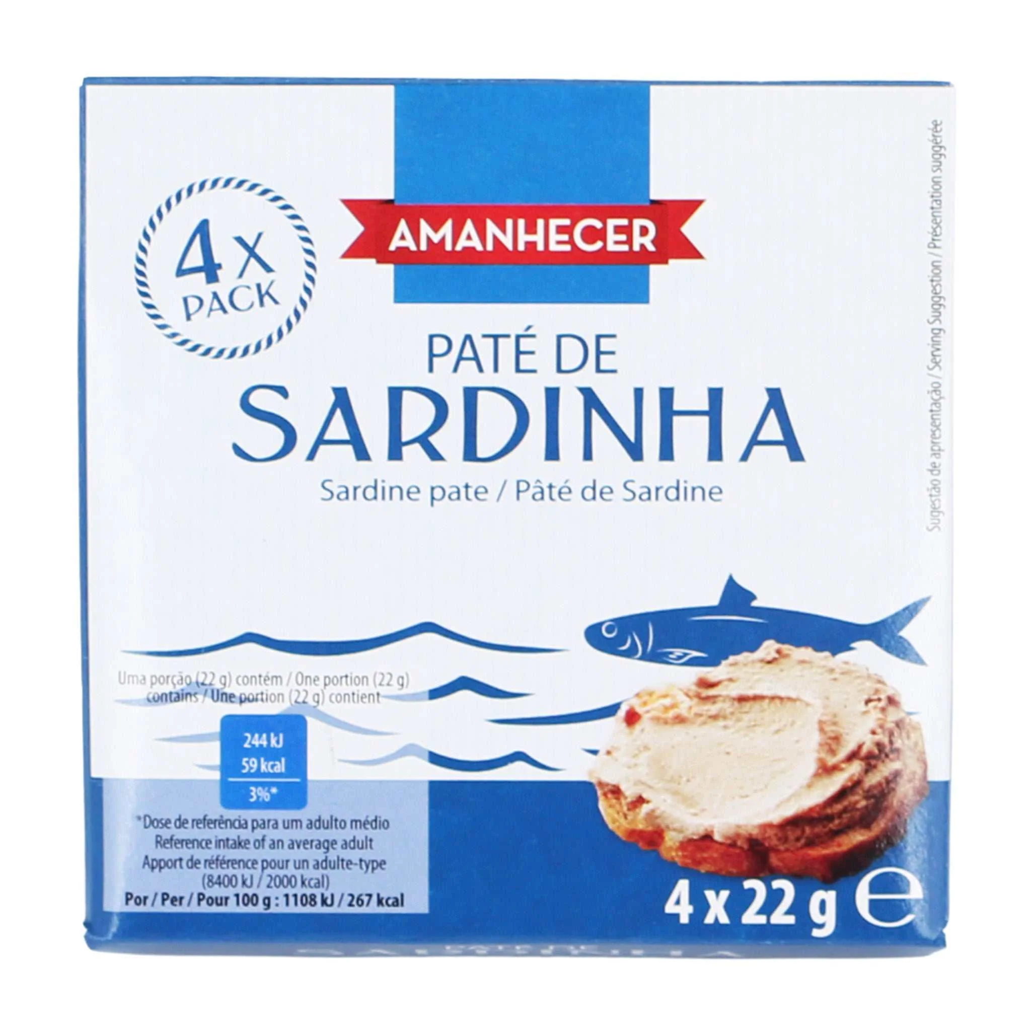 Sardinen Paté / Paté de sardinha amanhecer, 4x22g - Image 3