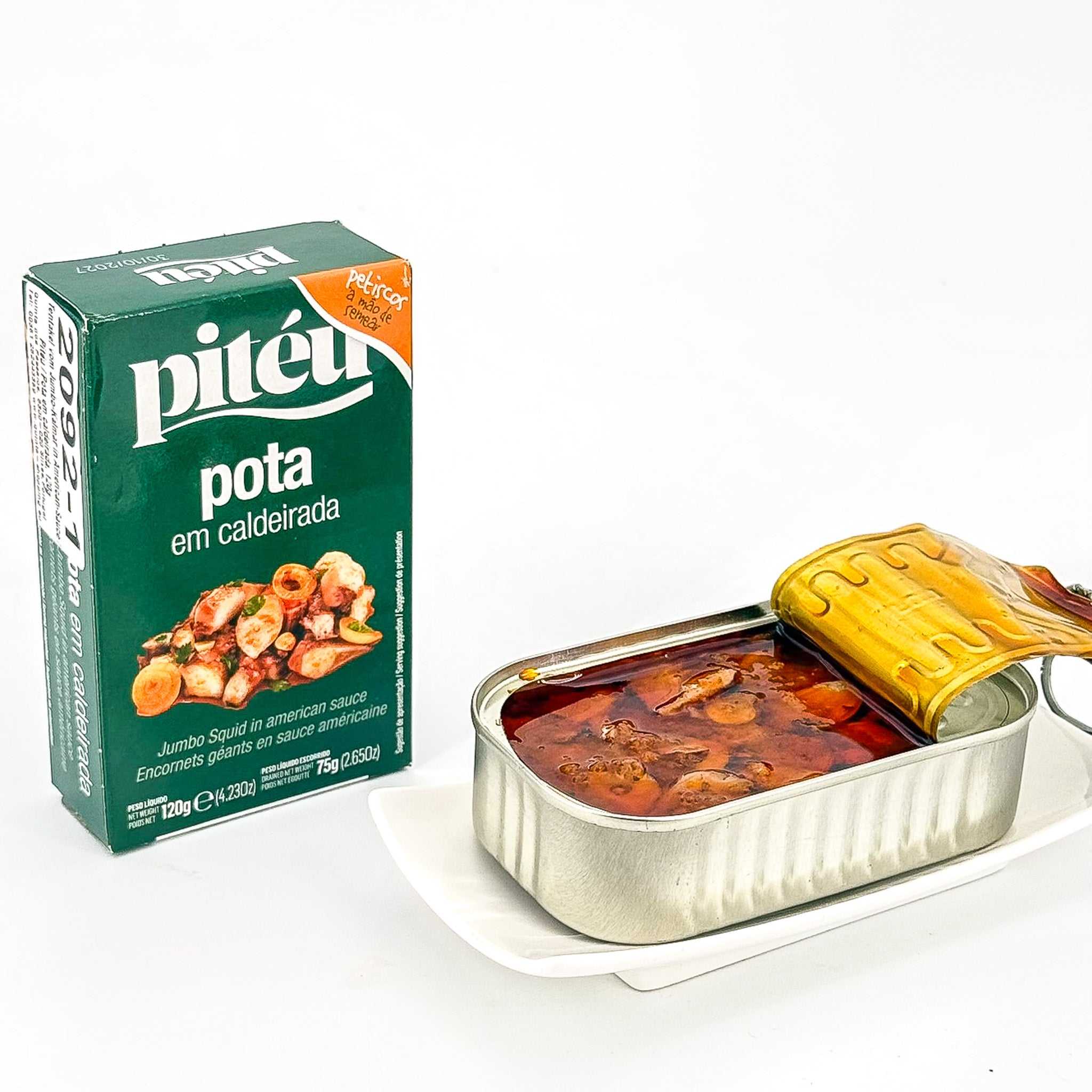 Tentakel vom Jumbo-Kalmar in American-Sauce / Pitéu / Pota em caldeirada, 120g - Image 4